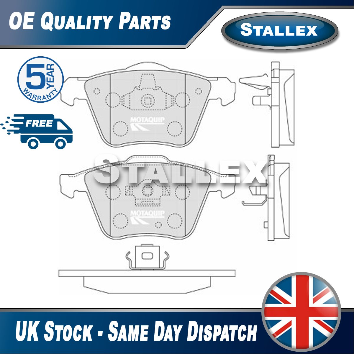 thumbnail image 2 of Abtex Rear Brake Pads For Volvo XC90 (2002-2014) – Low Dust, Quiet Operation, UK Made 2 of 4
